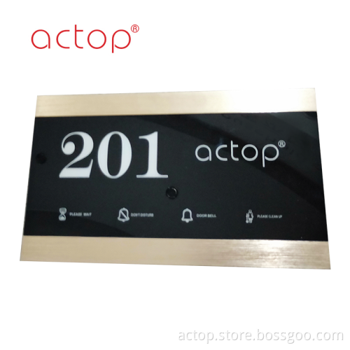 electronic door number doorplate for hotel